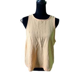 ANA Womens sherbet orange Cotton Tank Top Large